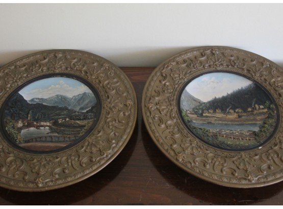 Vintage German Countryside Wall Plaques