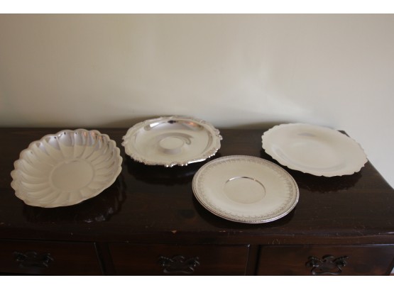4 Silver Plate Trays