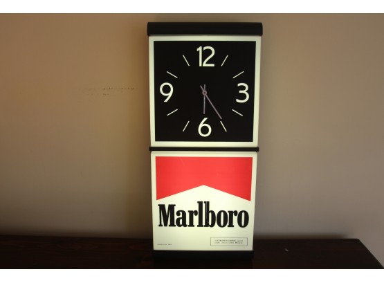 Vintage Marlboro Man Cave/ She Shed Clock Light
