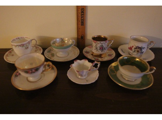 Collection Of Antique Tea Cups And Saucers Including Royal Sealy, Limoges, STJ, PT Bavaria Tirschenreuth