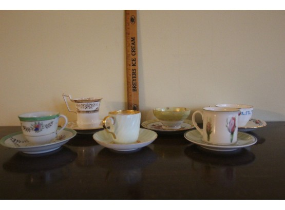 Collection Of Antique Tea Cups And Saucers Including Mintons, Wedgewood, Villeroy & Boch, Japan