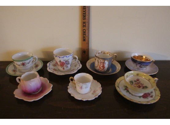 Collection Of Antique Tea Cups And Saucers Including Victoria, Japan, Chateau Des Tuileries