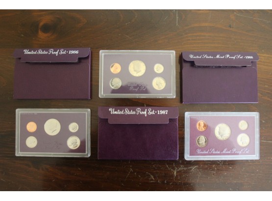 1986-1988 Coin Proof Sets