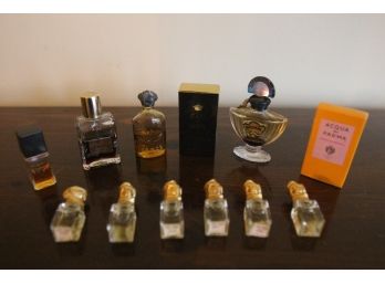 12 Miniature Perfume Bottles