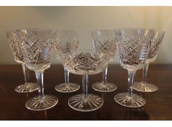 6 Vintage Waterford  Wine Goblets & 1 Champagne/Tall Sherbert Glass Made In Ireland