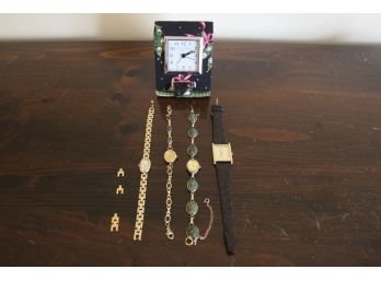 4 Assorted Vintage Watches & Travel Clock