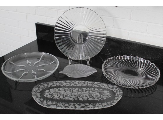 Assortment Of Glass Serving Plates