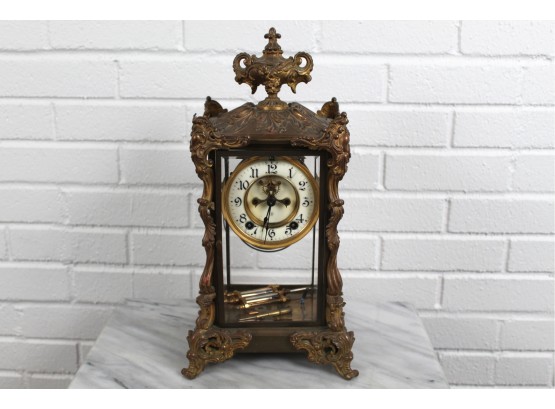 Ansonia Crystal Regulator Mantel Clock Dated 1905