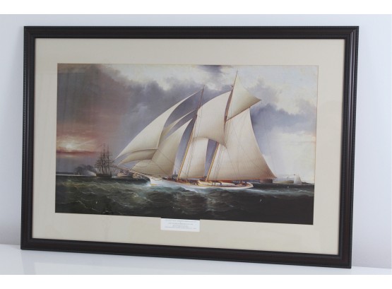 The Yacht 'Magic' Defending America's Cup 1870 James Edward Buttersworth Print 41.5' X 28.5'