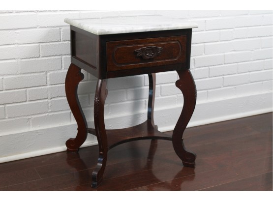 Marble Top Side Table 18'L X 16'W X 27'H