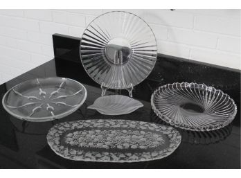 Assortment Of Glass Serving Plates