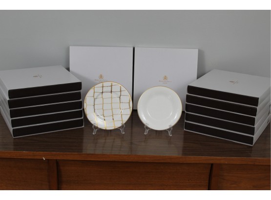 Domenico Vacca Alligator Bread & Butter Plates (New In Box)