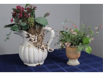 Decorative Flowers With Pitcher Vase