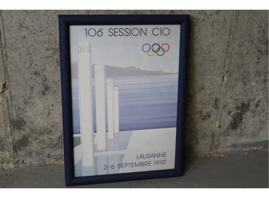 106th Session IOC Lausanne 1997 CIO Olympics Print 18' X 13'