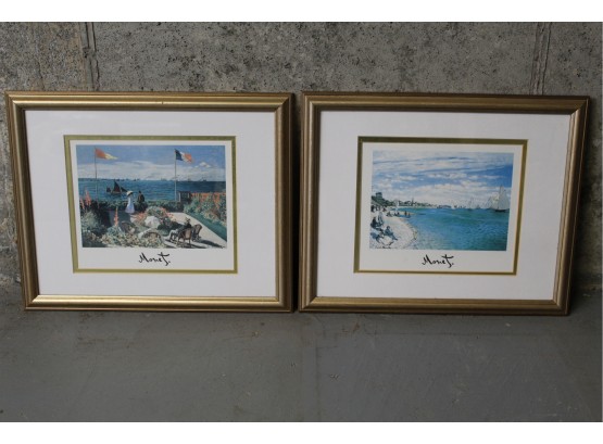 Pair Of Monet Framed Prints 16' X 12.5'