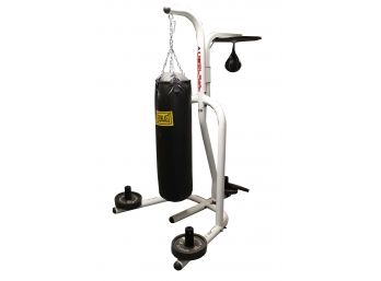 Century Punching Bag Stand With Heavy Bag, Speed Bag, Boxing Gloves