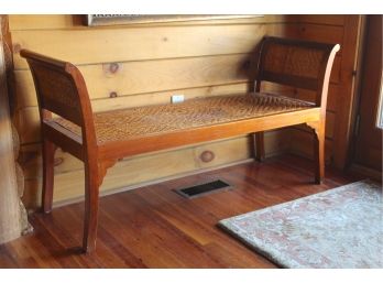Woven Entryway Bench (Has Wear, View Photos) 48'L X 17'W X 27'H