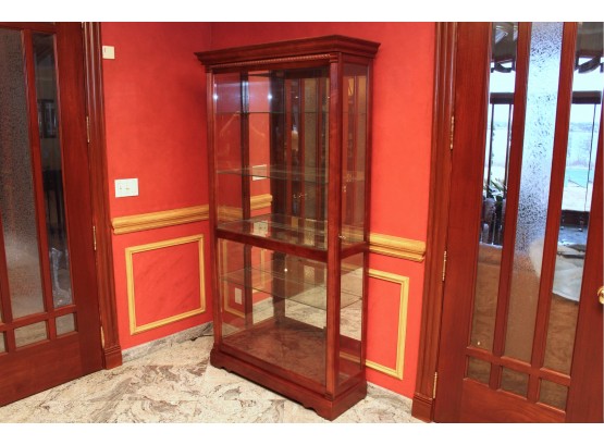 Howard Miller Dublin Curio Cabinet With Sliding Door 42'L X 15'W X 80'H (Model 680-337) Retail $1,400