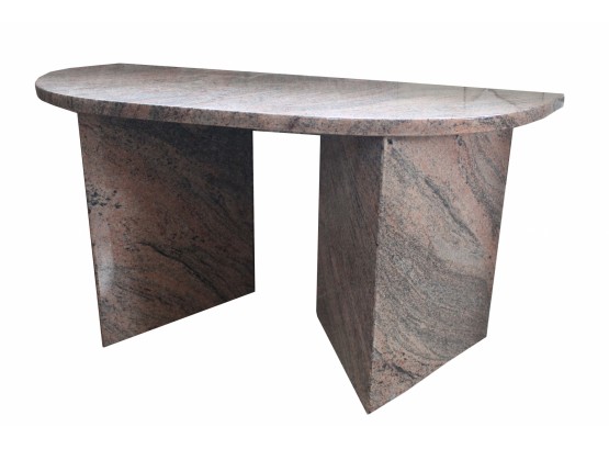 Demilune Granite Table 48'L X 18'W X 23.5'H