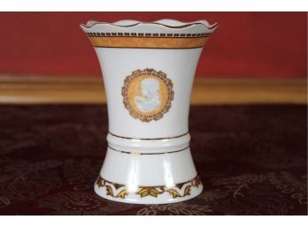 T. Bavaria German Gold Accent Cameo Vase
