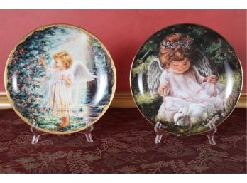 Two Collectible Angel Plates