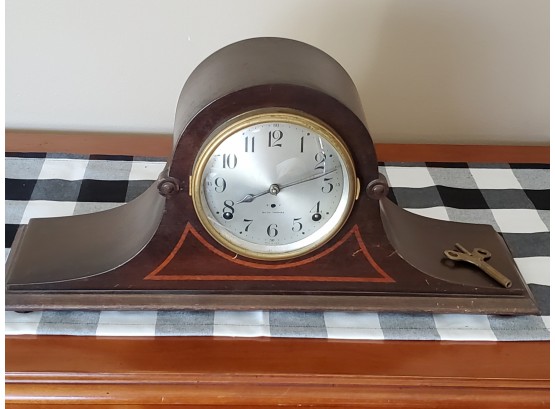 Antique Seth Thomas Mantle Clock With Original Key- Tested And Working