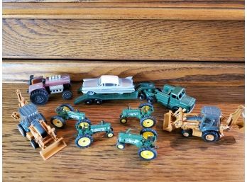 Collection Of Farm And Tractor Die Cast Cars Lesney And Matchbox