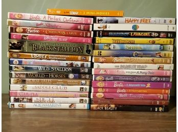 Young Ladies DVD Collection Including Barbie Princess, Saddle Club And More