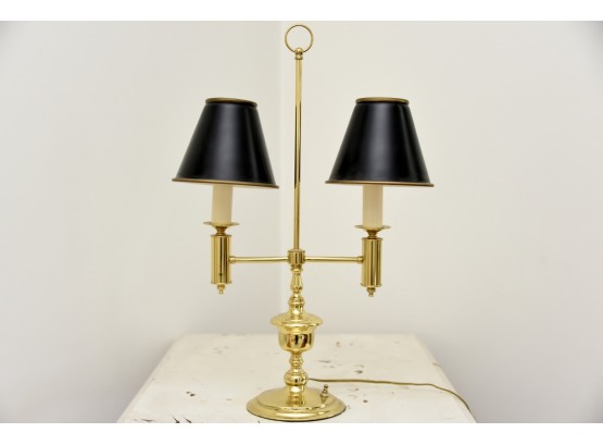 Double Brass Student Lamp