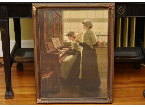 Victorian Piano Framed 22 X 30
