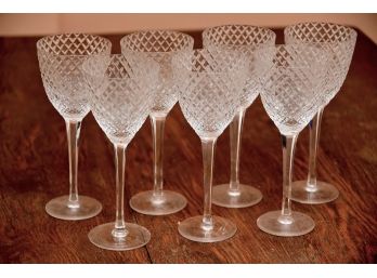 Seven Vintage White Wine Glasses