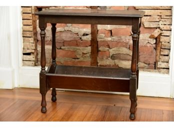 Antique Mahogany Book Stand Side Table  24 X 12 X 24
