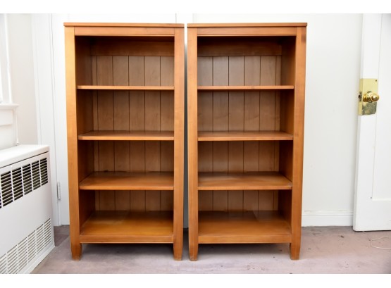 Pair Of Wooden Shelf Units 24'L X 19'W X 50'H