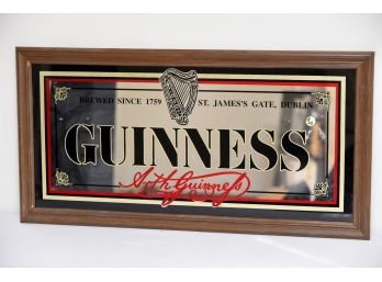 Guiness Mirrored Beer Sign 31' X 16'