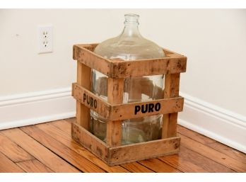 Glass Water Jug With Crate