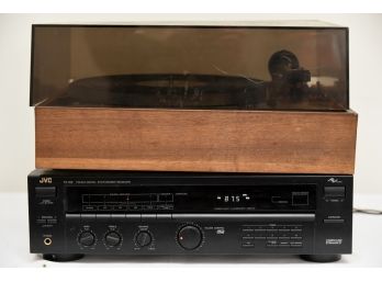 JVC Stereo Receiver With Dual Turntable (Tested - Powers On)