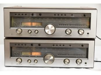 Pair Of Luxman R-1050 Stereo Receivers (Tested - Powers On)