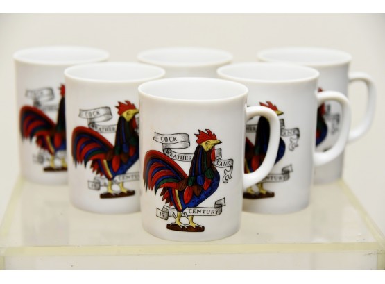 Set Of 6 Cock Cups