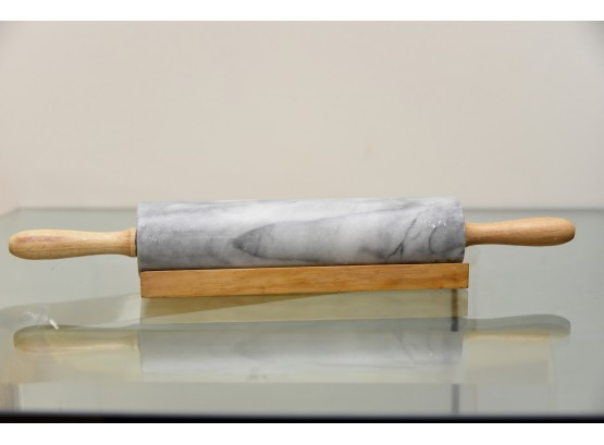 Solid Marble Rolling Pin With Stand