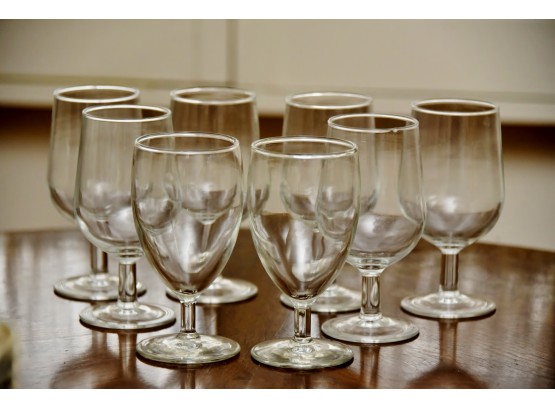 Set Of 8 Glass Water Goblets