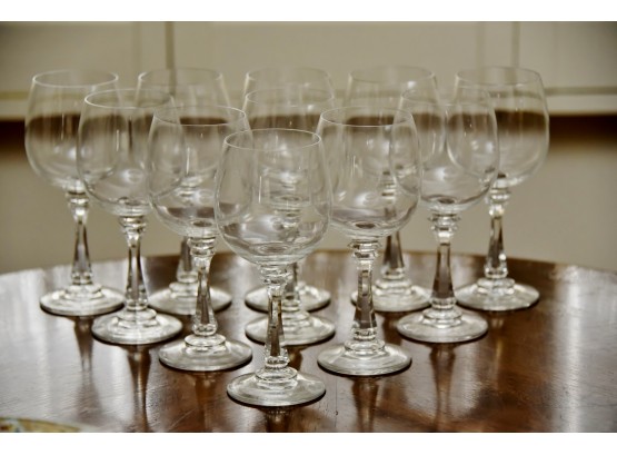 Set Of 11 Vintage Red Wine Glasses