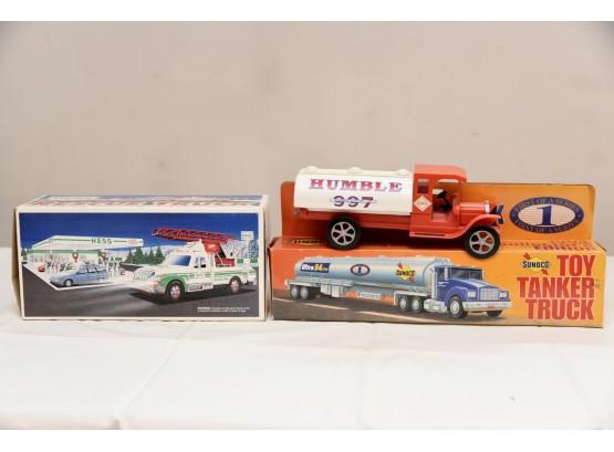 Vintage Toy Trucks Including Hess Truck