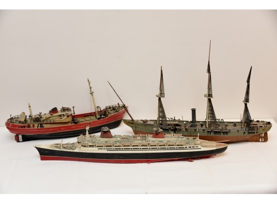 Trio Of Model Ships