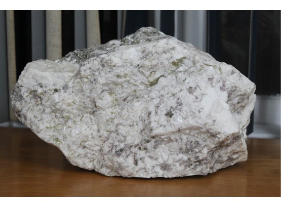 Large White Mineral/ore Formation With Silver Specs