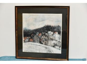 Signed And Numbered Lithograph By Bernard Gantner 21 X 21 Art Lot 42