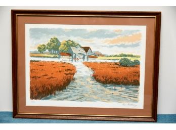 Pencil Signed And Numbered Lithograph Framed 24 X 18 Art Ot 16