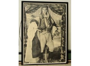 'The Sheik' Portrait Of Silent Film Star Rudolph Valentino -personality Posters Inc 1966 New York 32 X 43