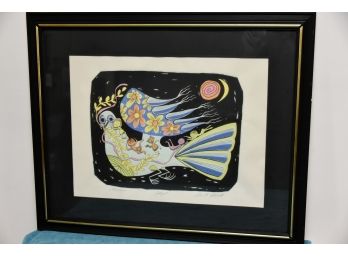 'Flight' MCM Pencil Signed And Numbered Lithograph Framed 34 X 27 Art Lot 48