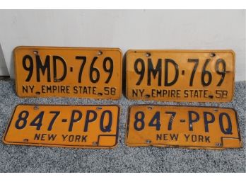 Vintage NY State License Plates