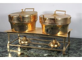 Gold Plated Chafing Dish Set